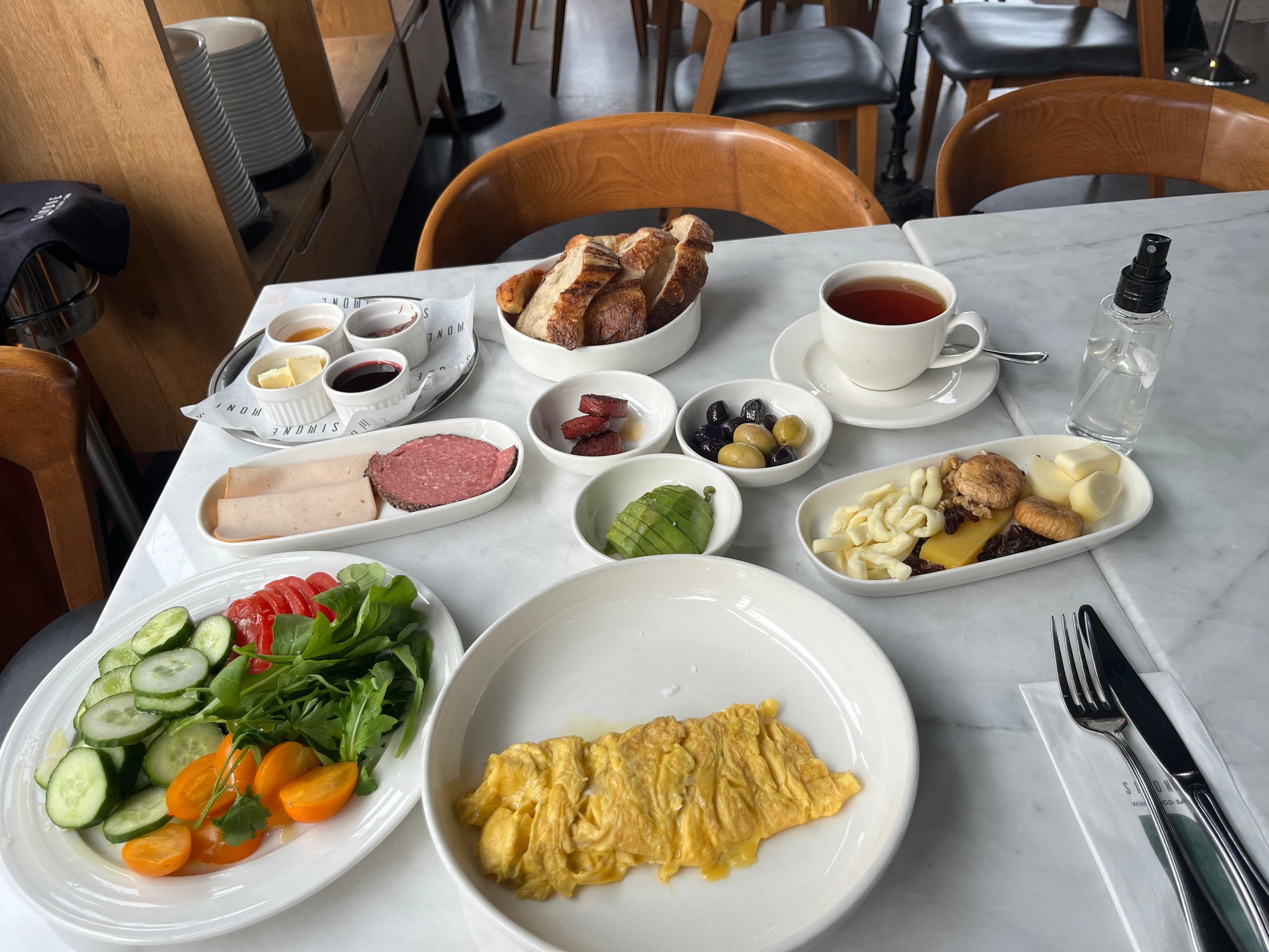 Breakfast at hotel