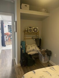 We brought a fam but they provided one as well. And a little heater. Cornhole, extra chairs and they have thought of everything!