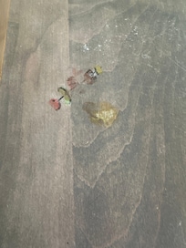 food stains on table x3