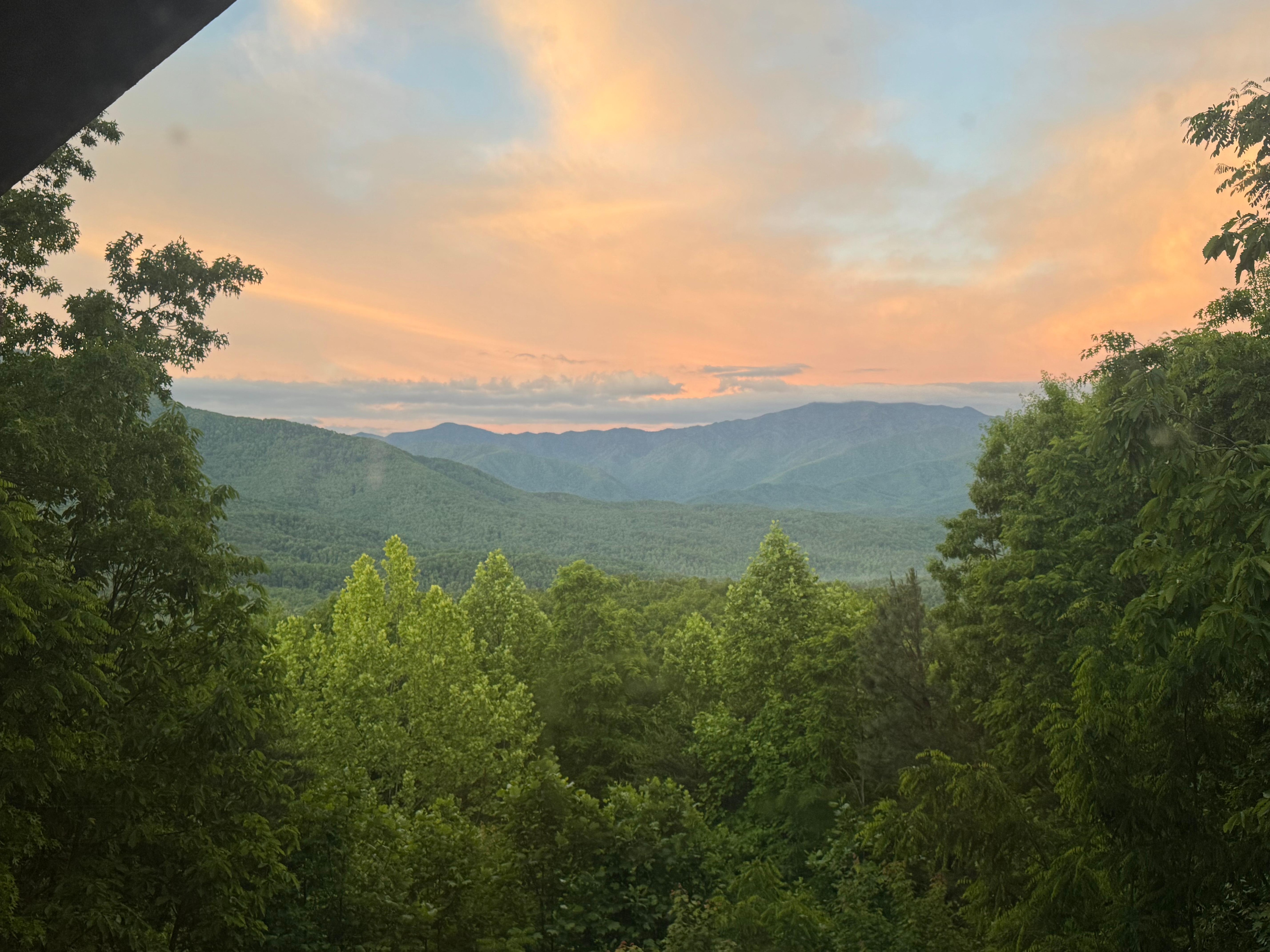 View at sunrise 