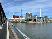 The waterfront you can walk along to get downtown