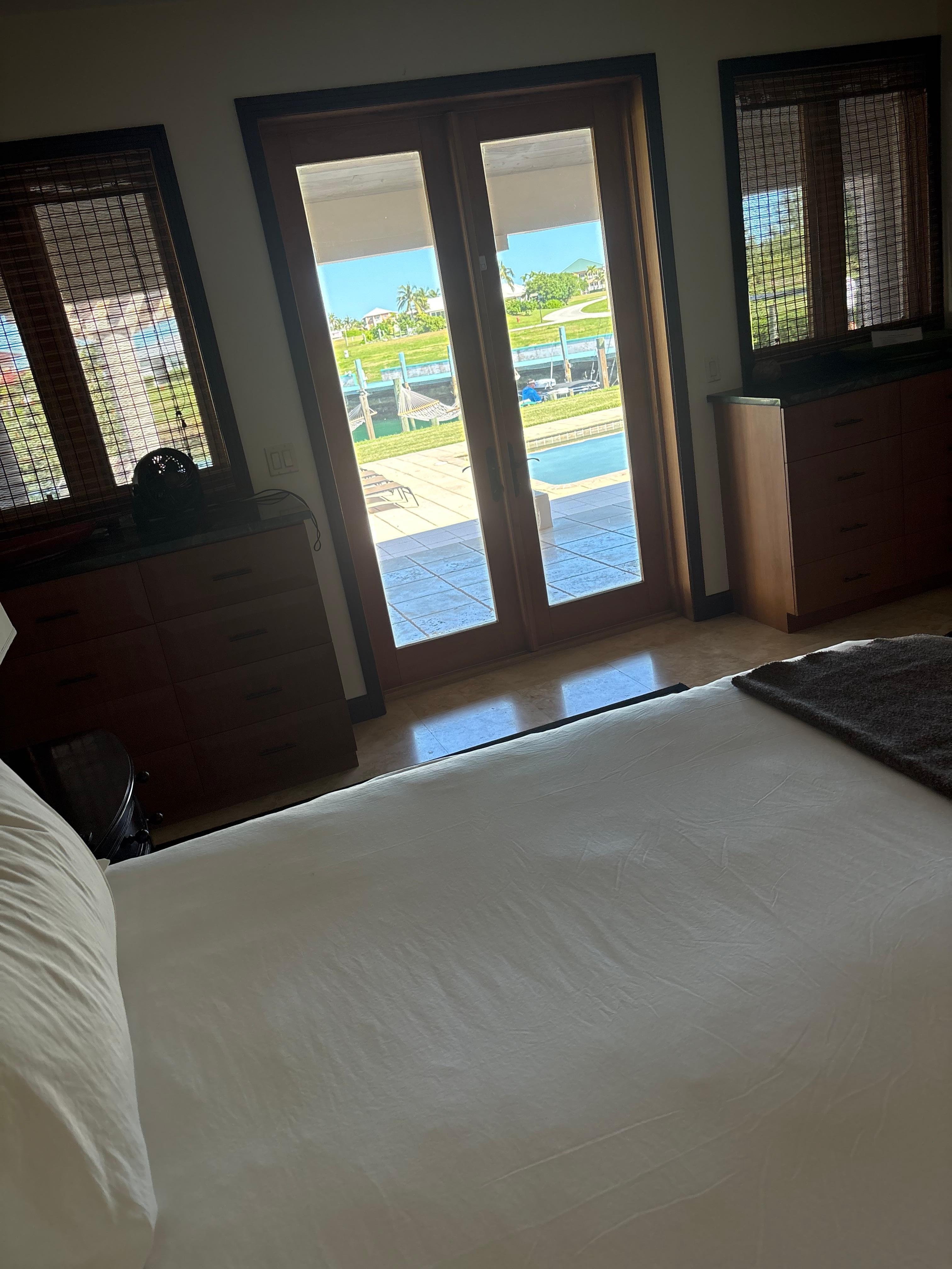 The view from master suite bedroom