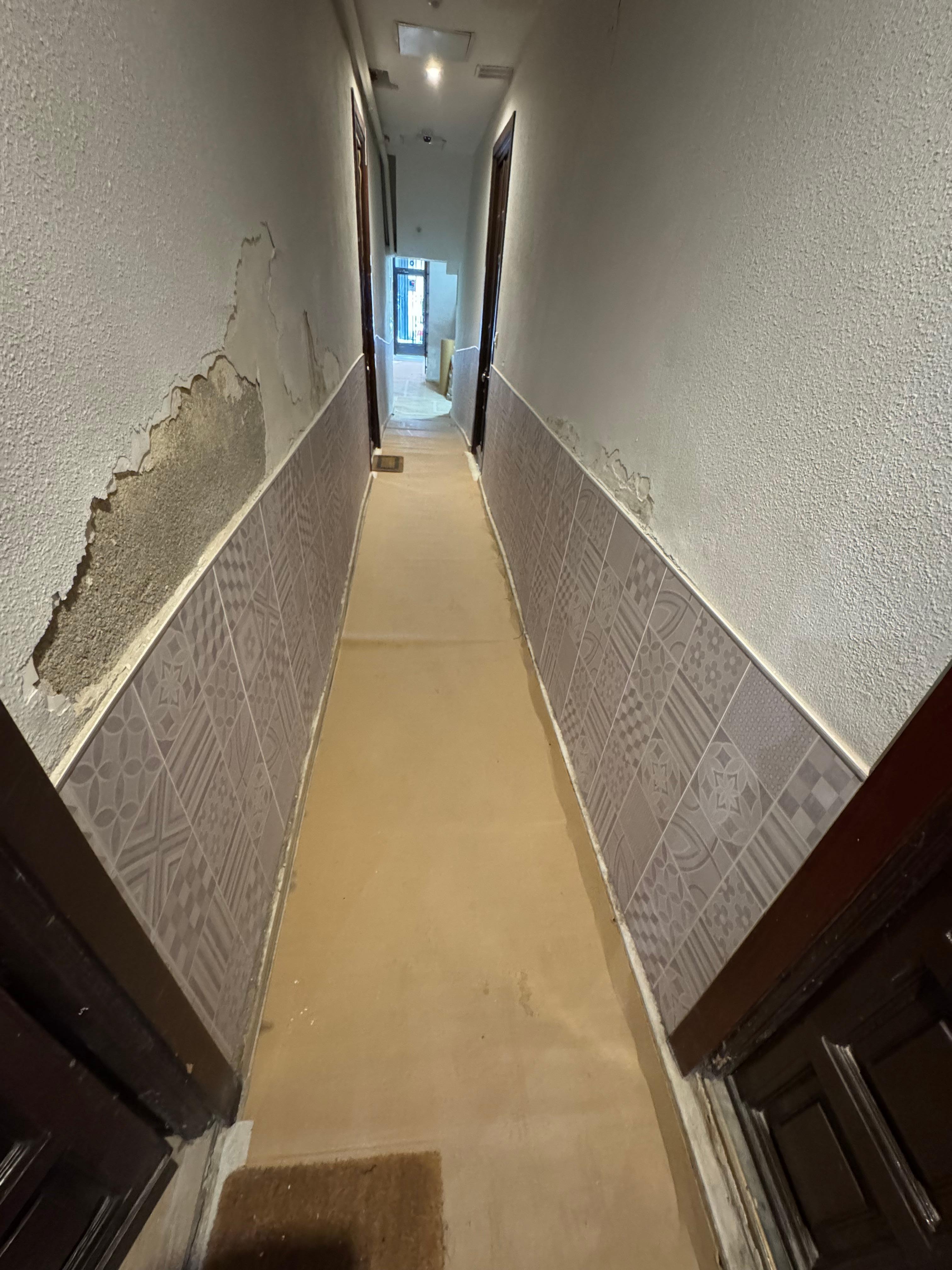 Construction in the hallway