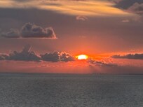 Sunset from the balcony. Chillin’ time!