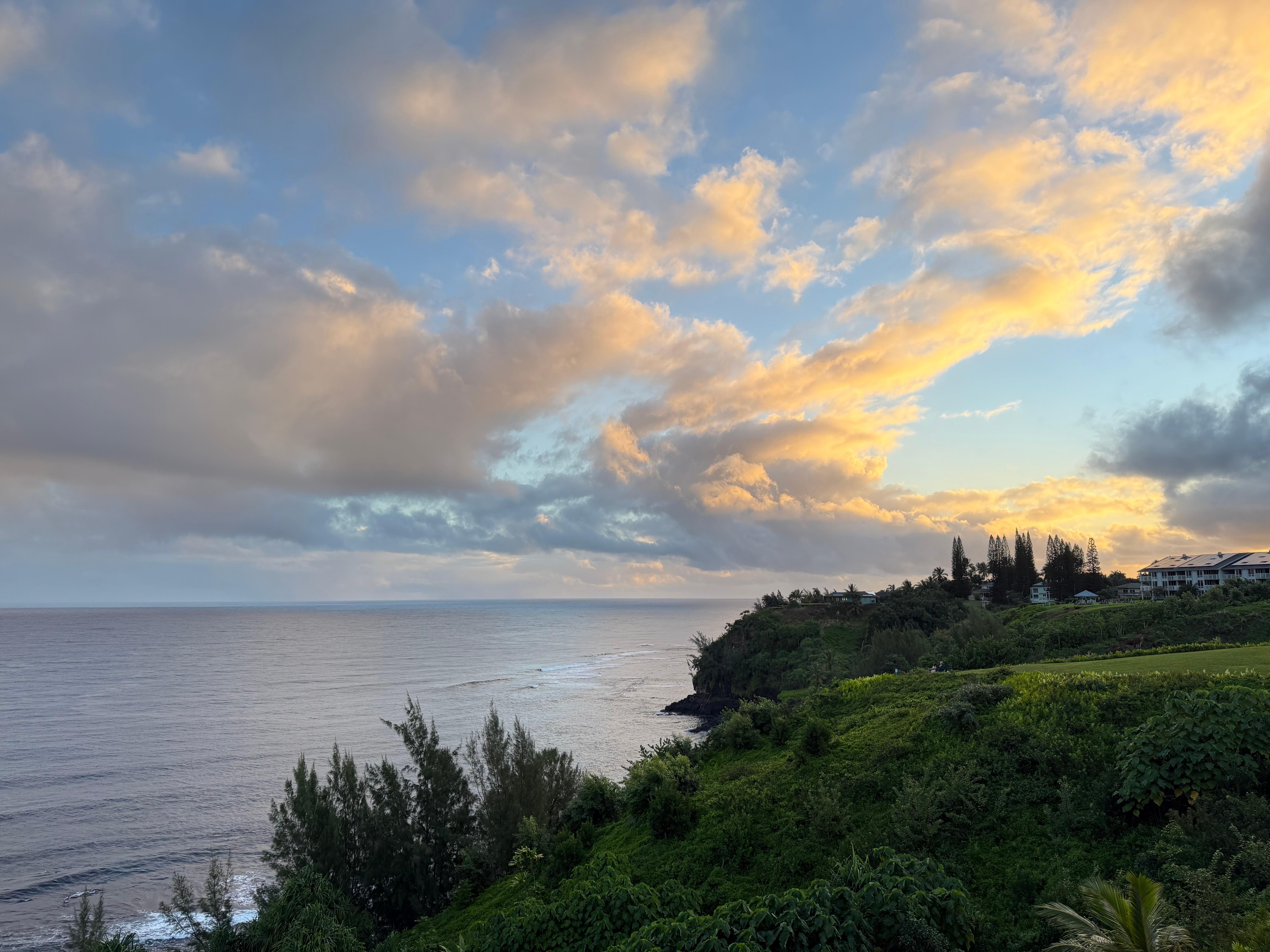 Sunrise view from the lanai