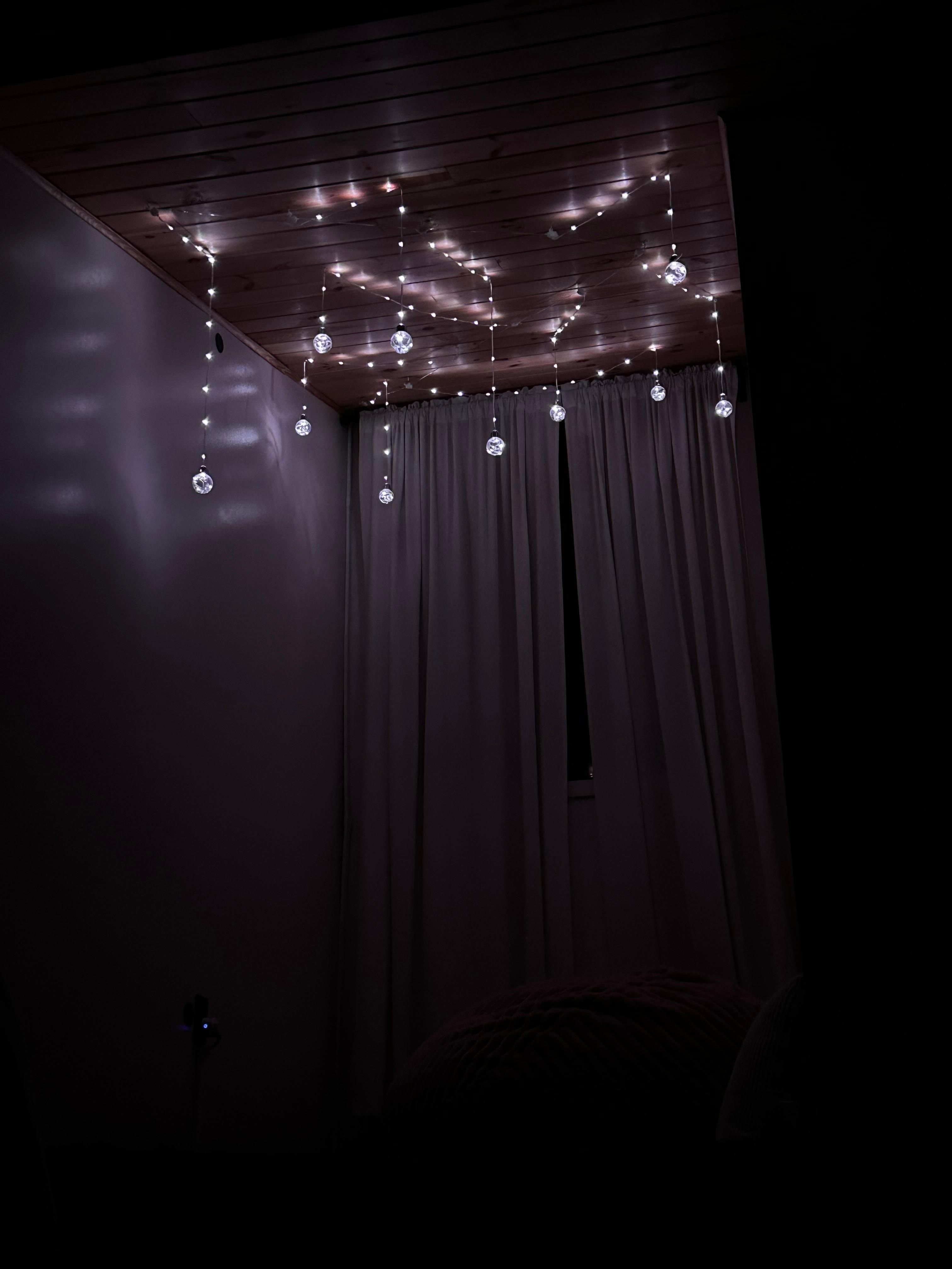 The beautiful lights in the loft at night! One of my favorite parts of the house!!! 