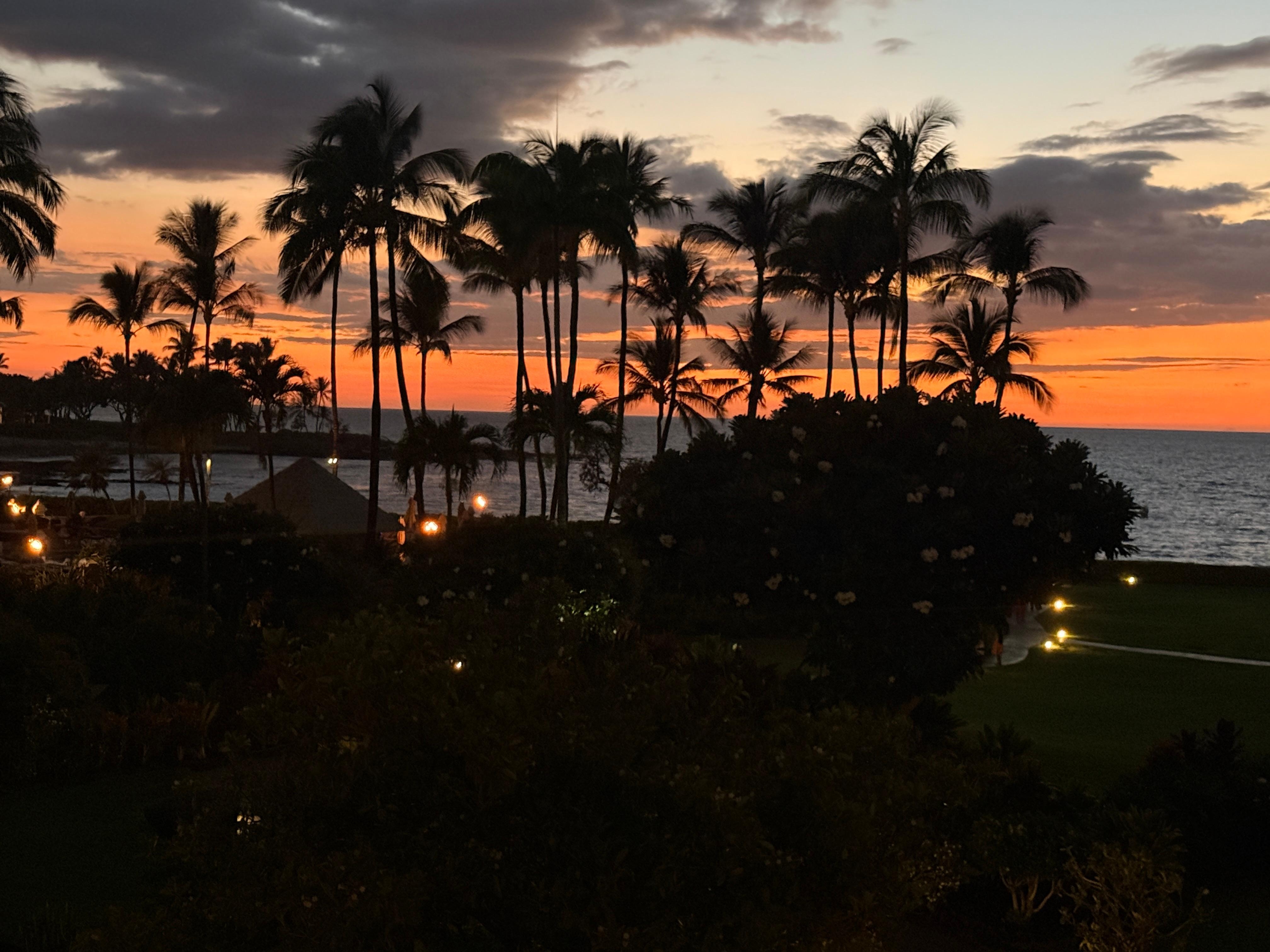 Sunset from ocean view room