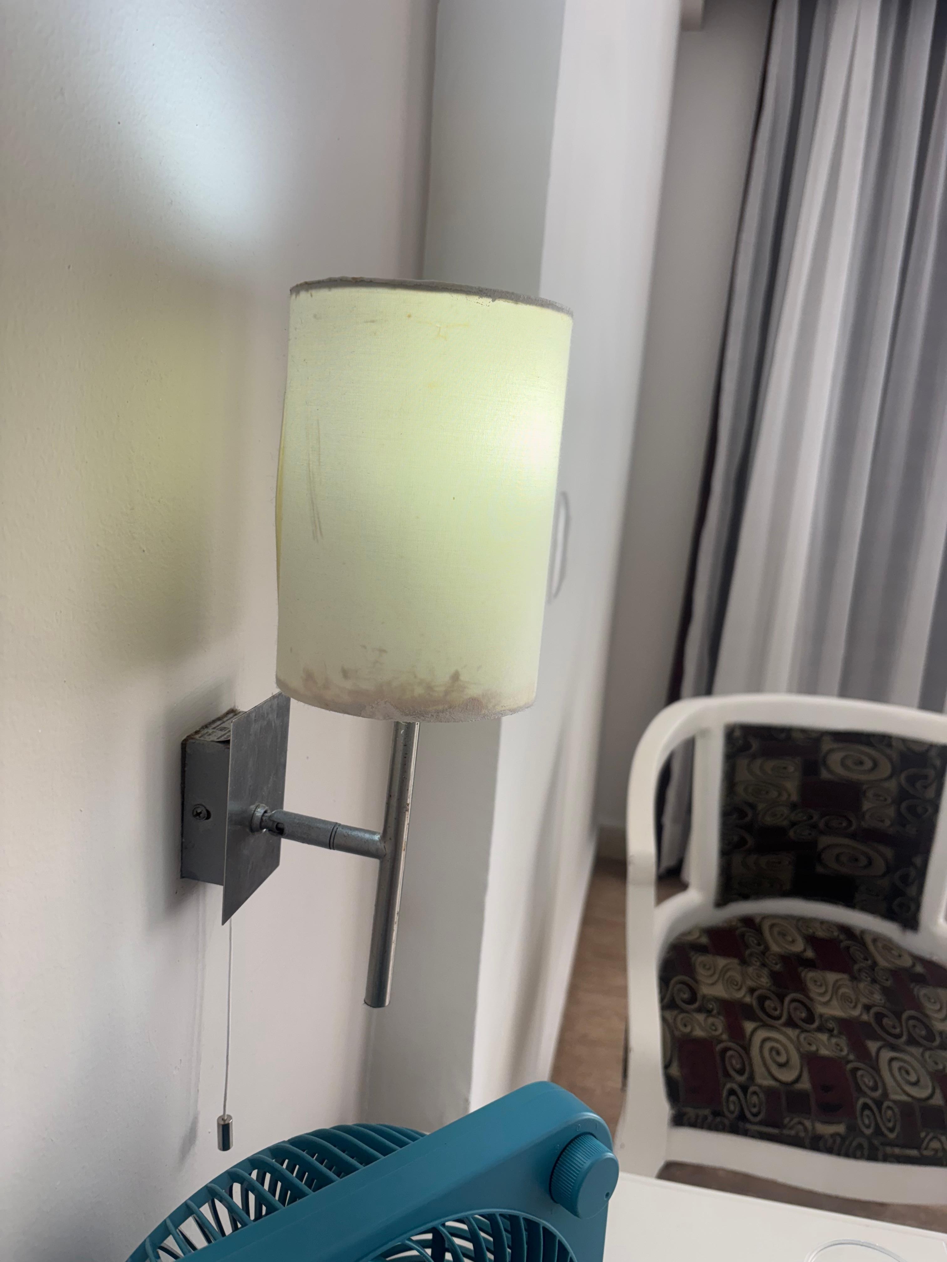 Lamp is filthy, some lights didn’t even have bulbs in them to turn on.