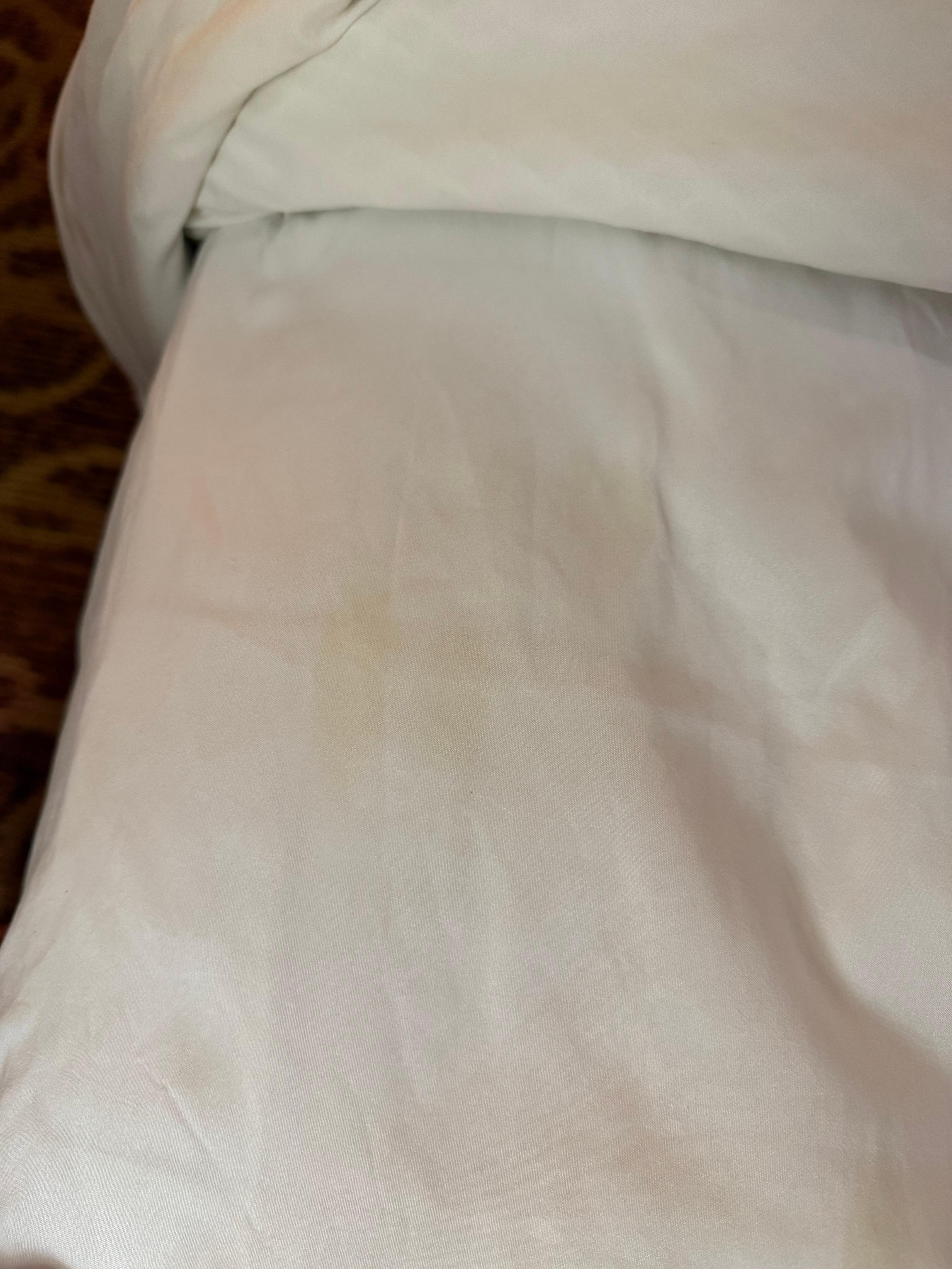 Stains on sheet