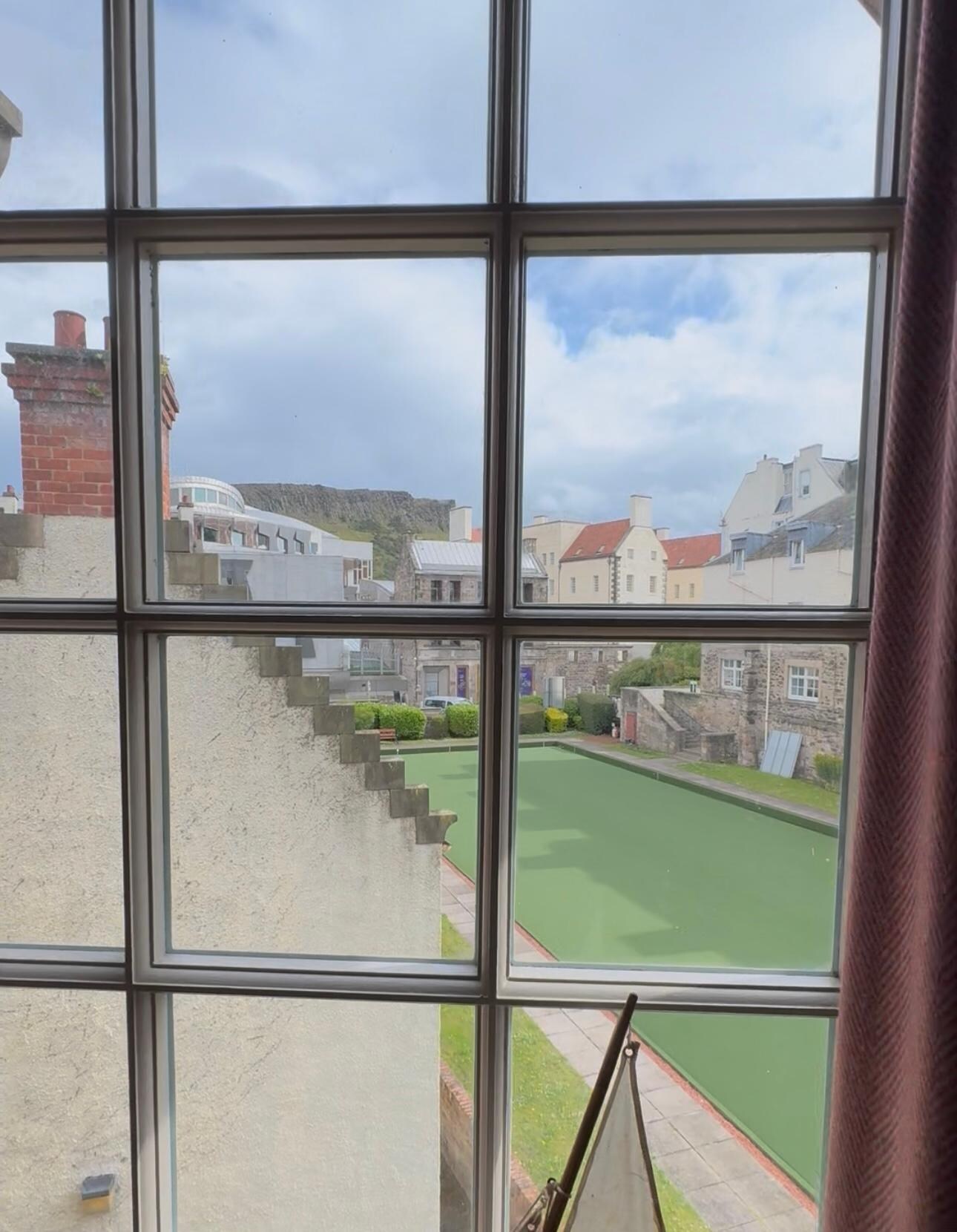 Looking at Arthur’s Seat from the livingroom window 
