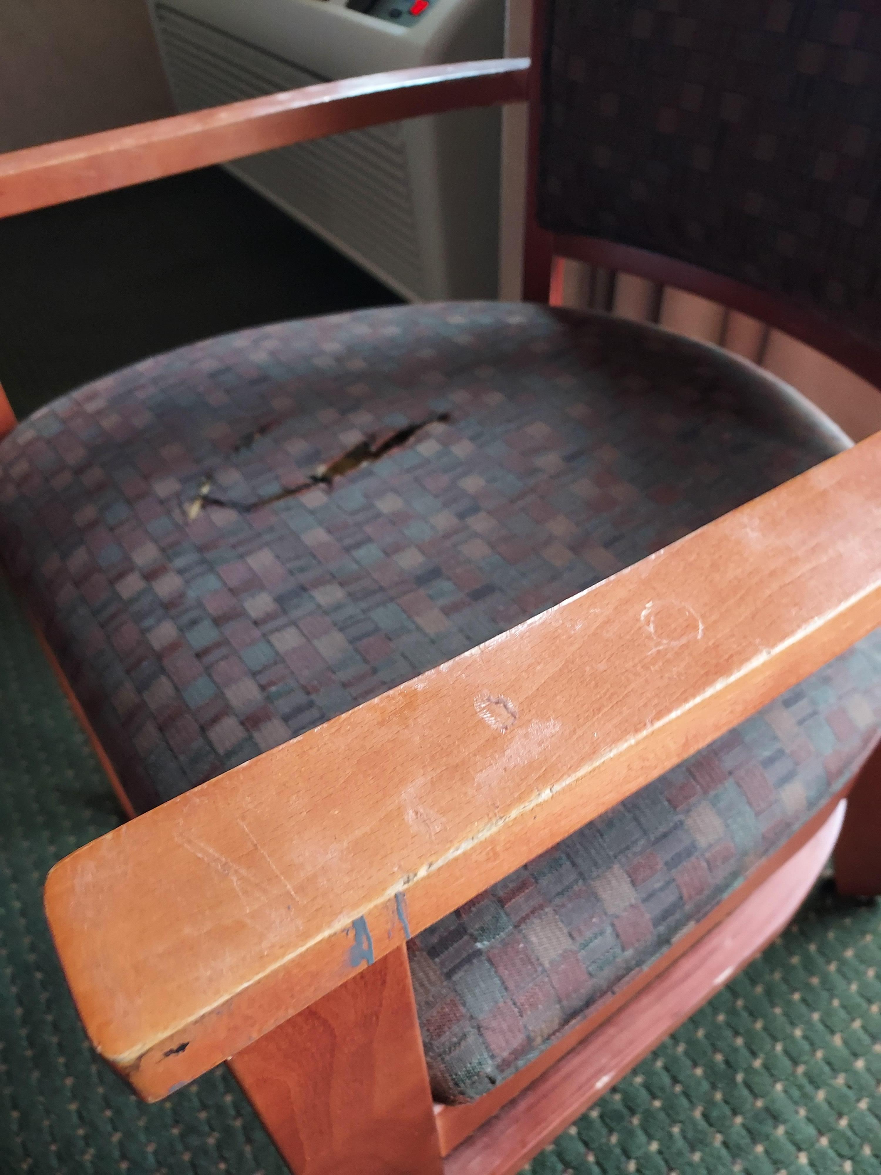 Slash/Rips in the chair