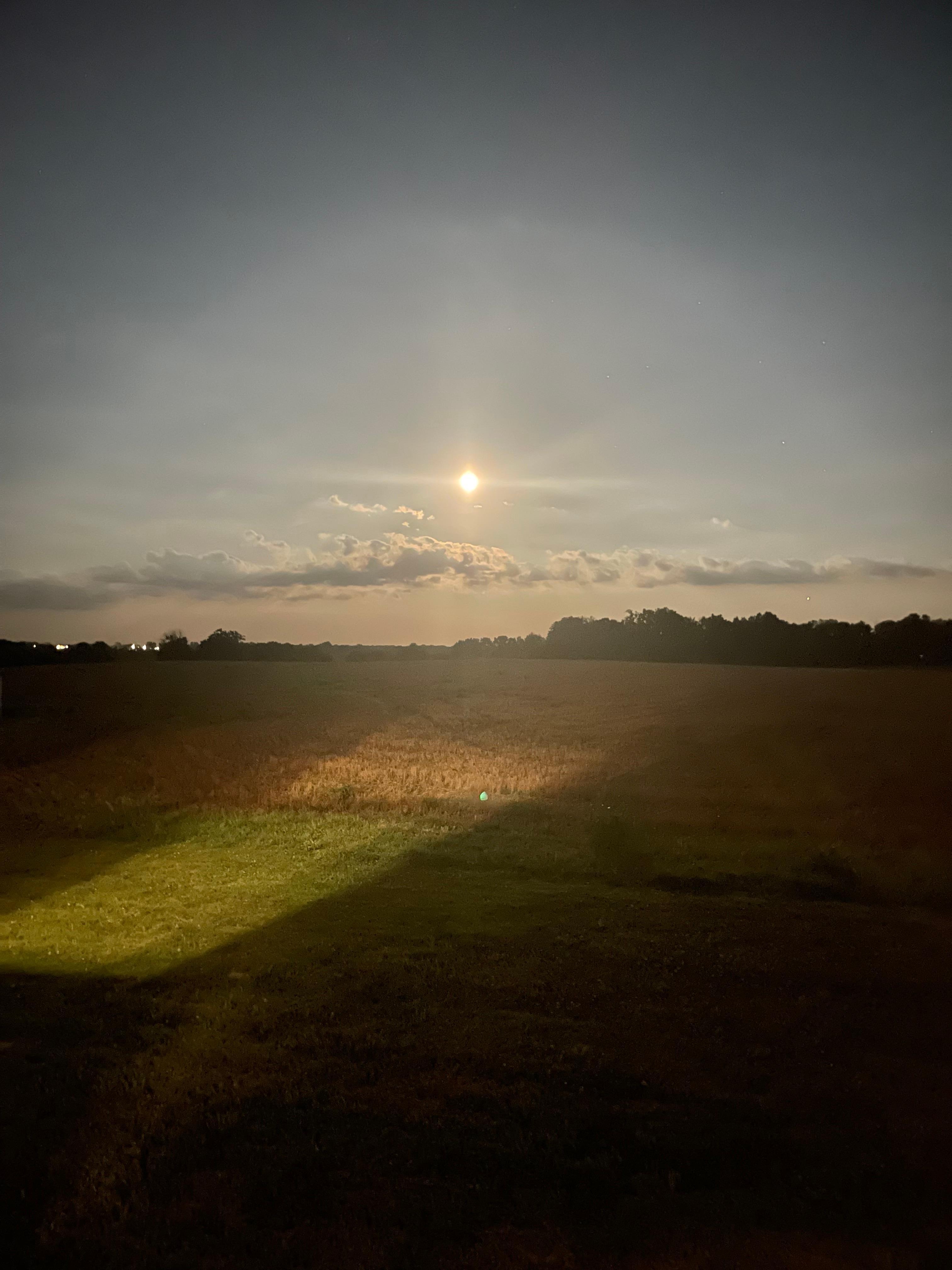 Beautiful full moon at the farm.