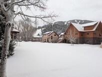 View from the porch, facing the ski lifts