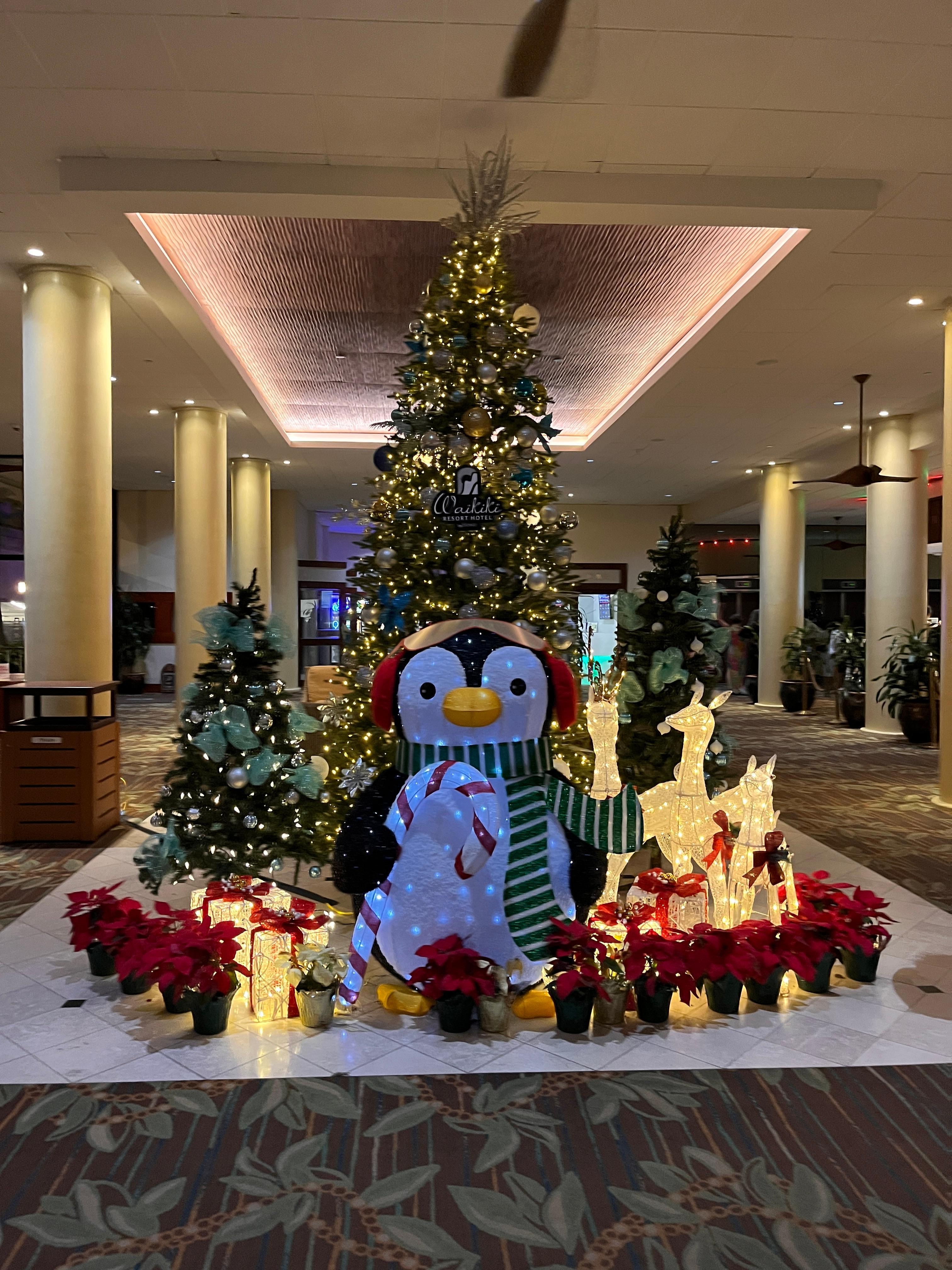 Lobby Christmas display