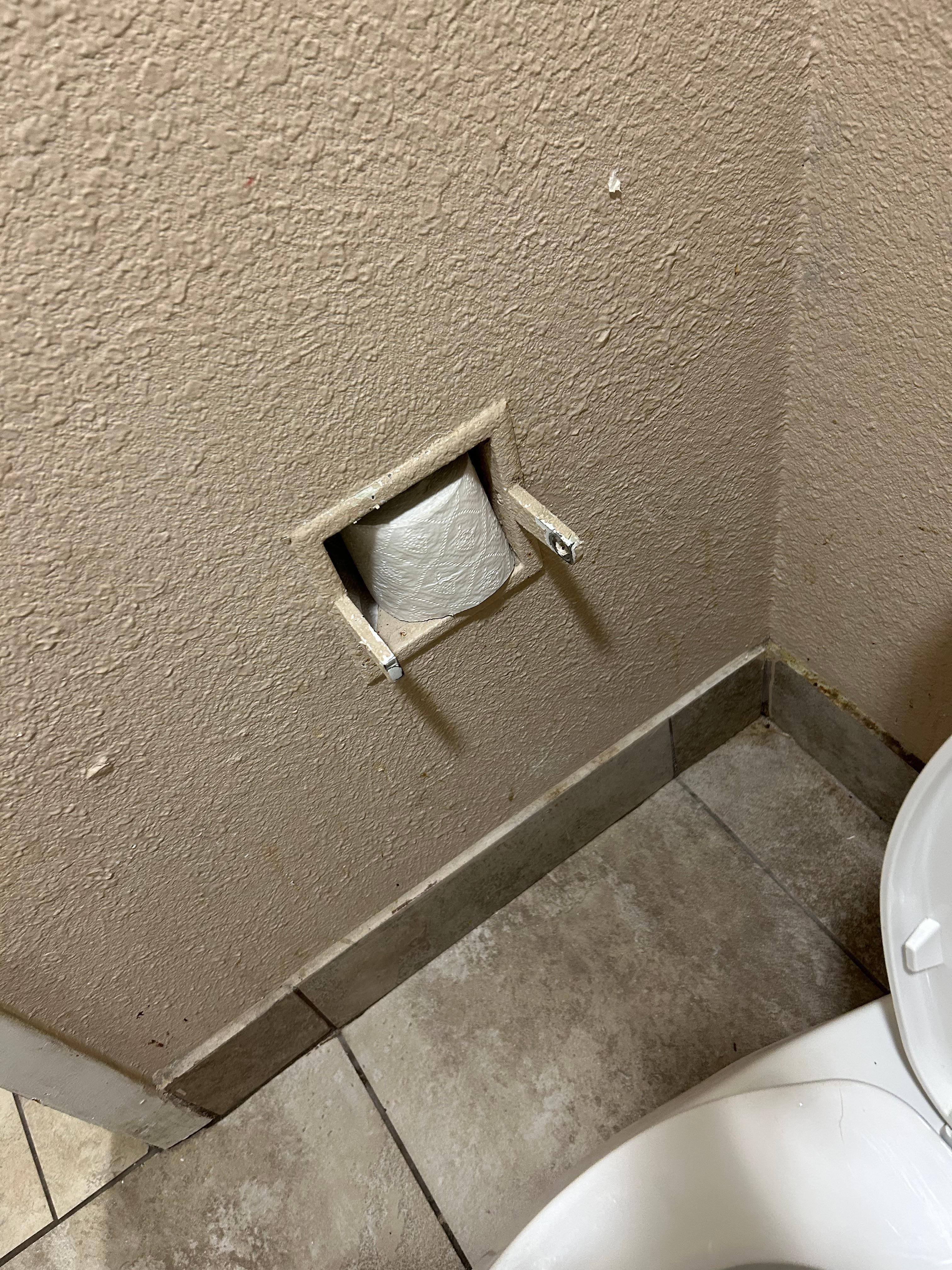 No toilet paper holder