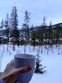 Morning coffee view from the balcony