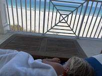 Naps on the balcony….no sound machine needed!