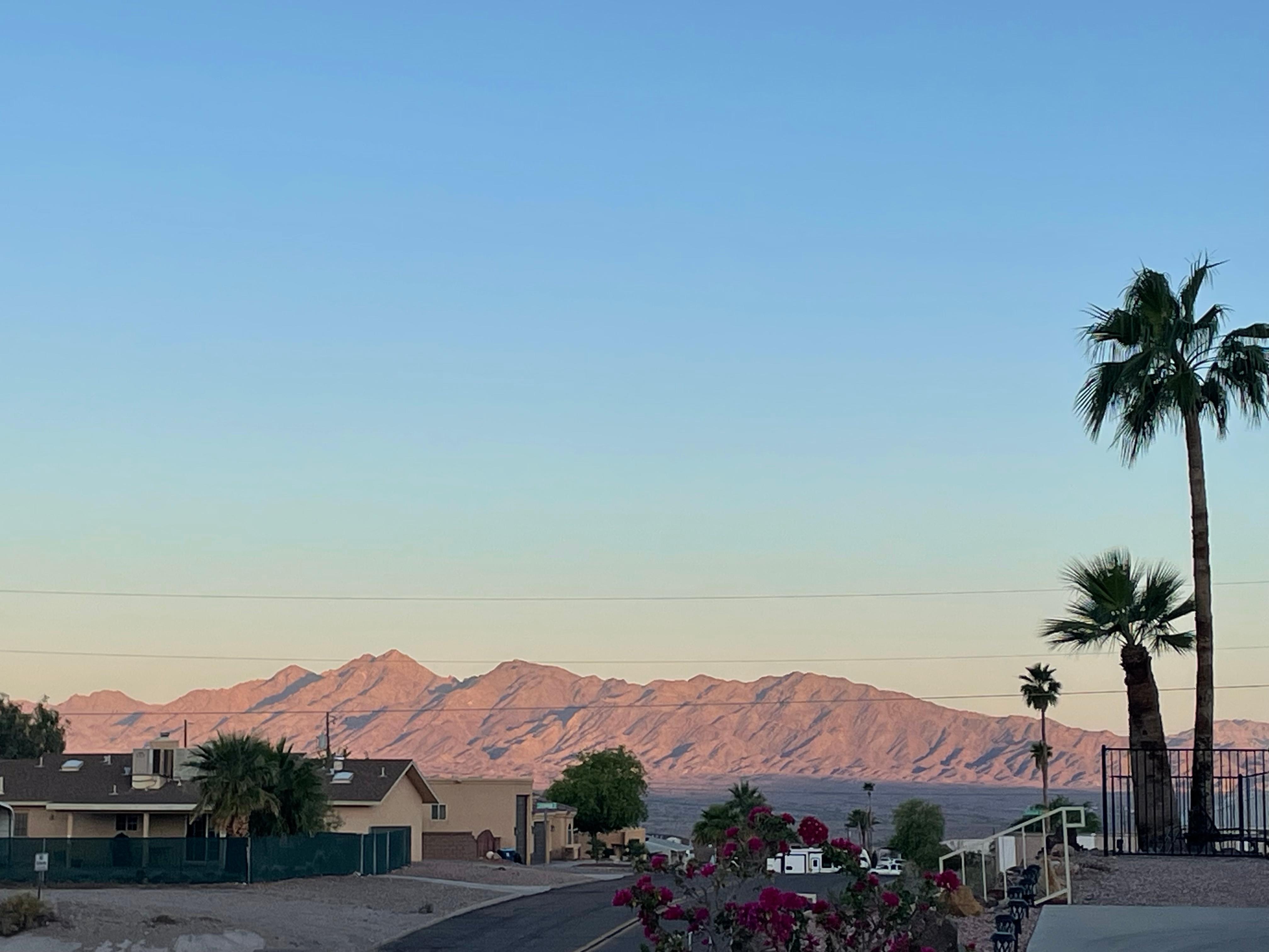 Morning view of the California mountains