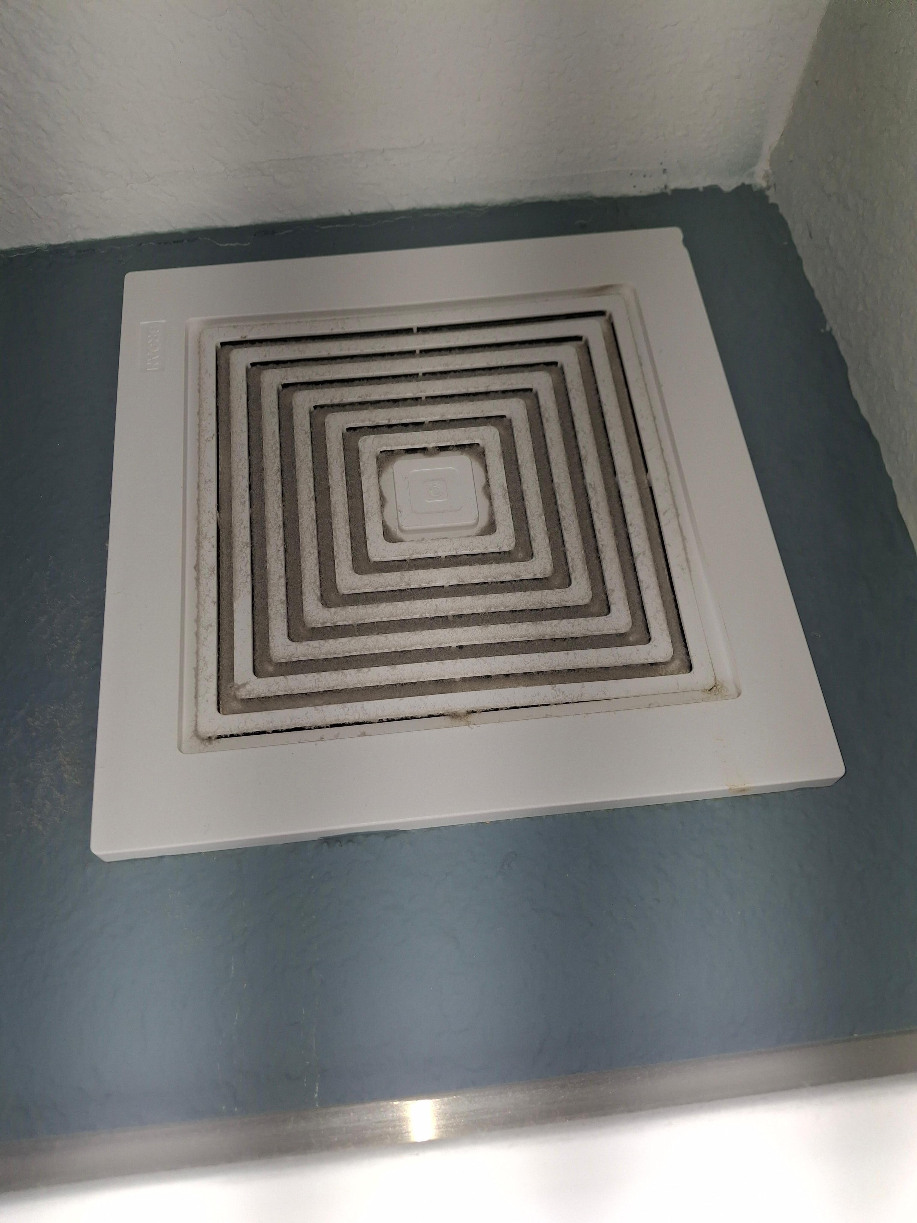 Bathroom vent Filthy ,Couldn't breathe 