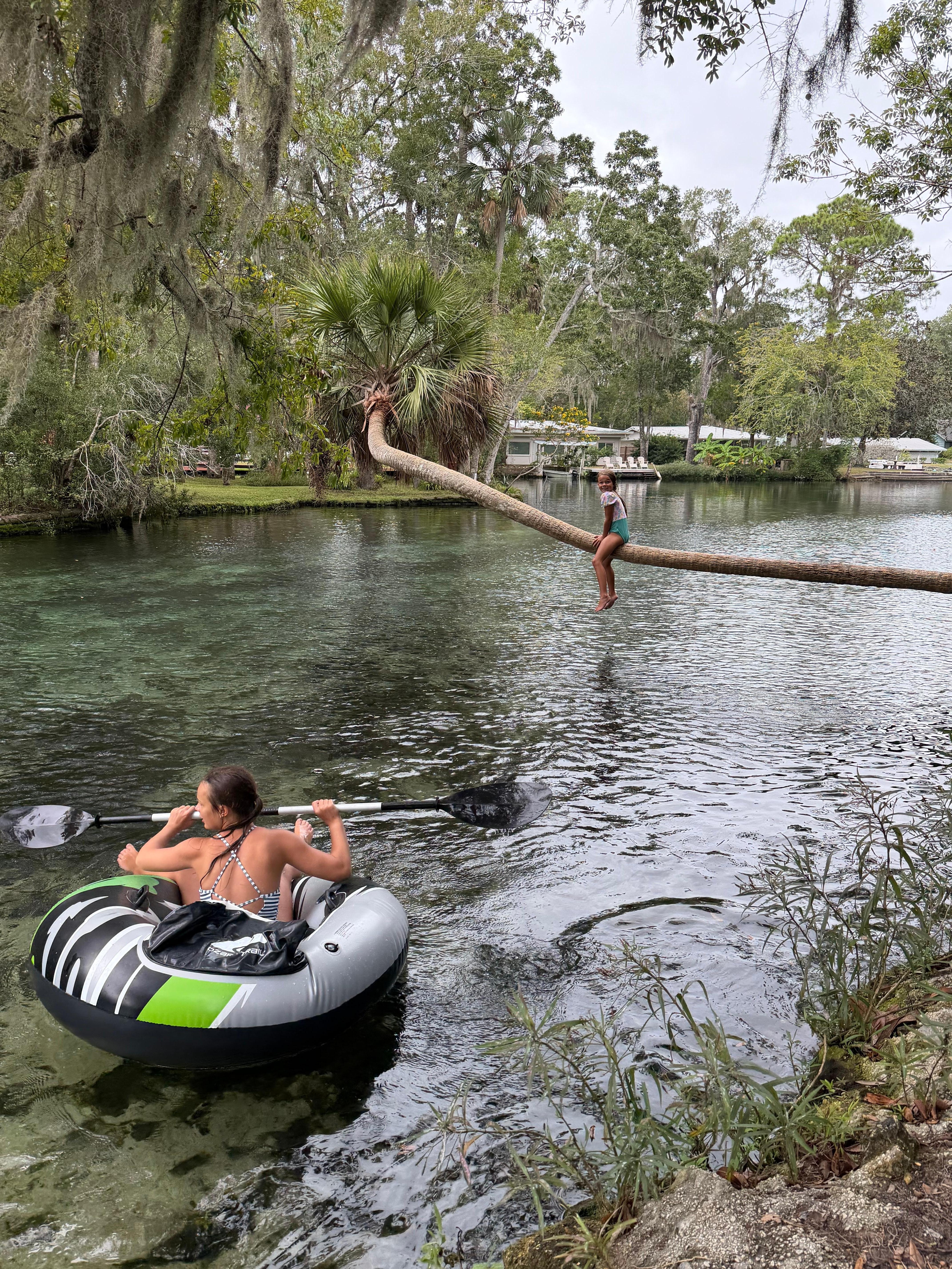 LOTS of space to swim and play in the crystal-clear water.