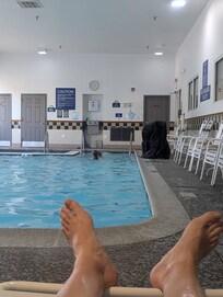Great pool and hot tub area.