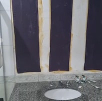 Bathroom missing the mirror...