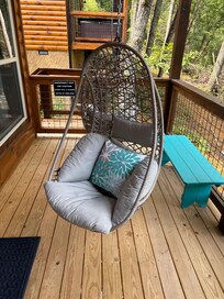 Comfy chair on lower deck