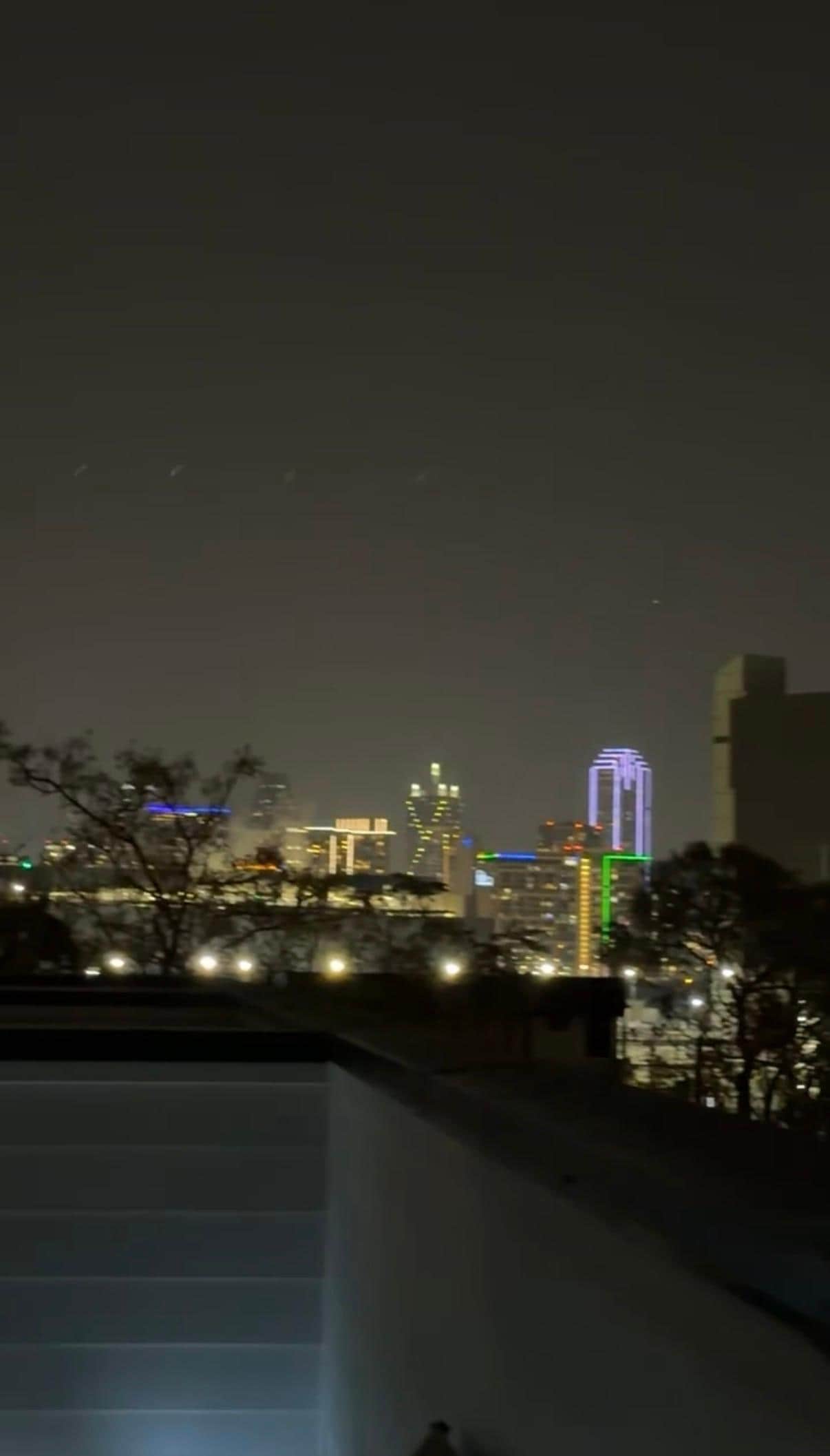 Night view from rooftop terrace.