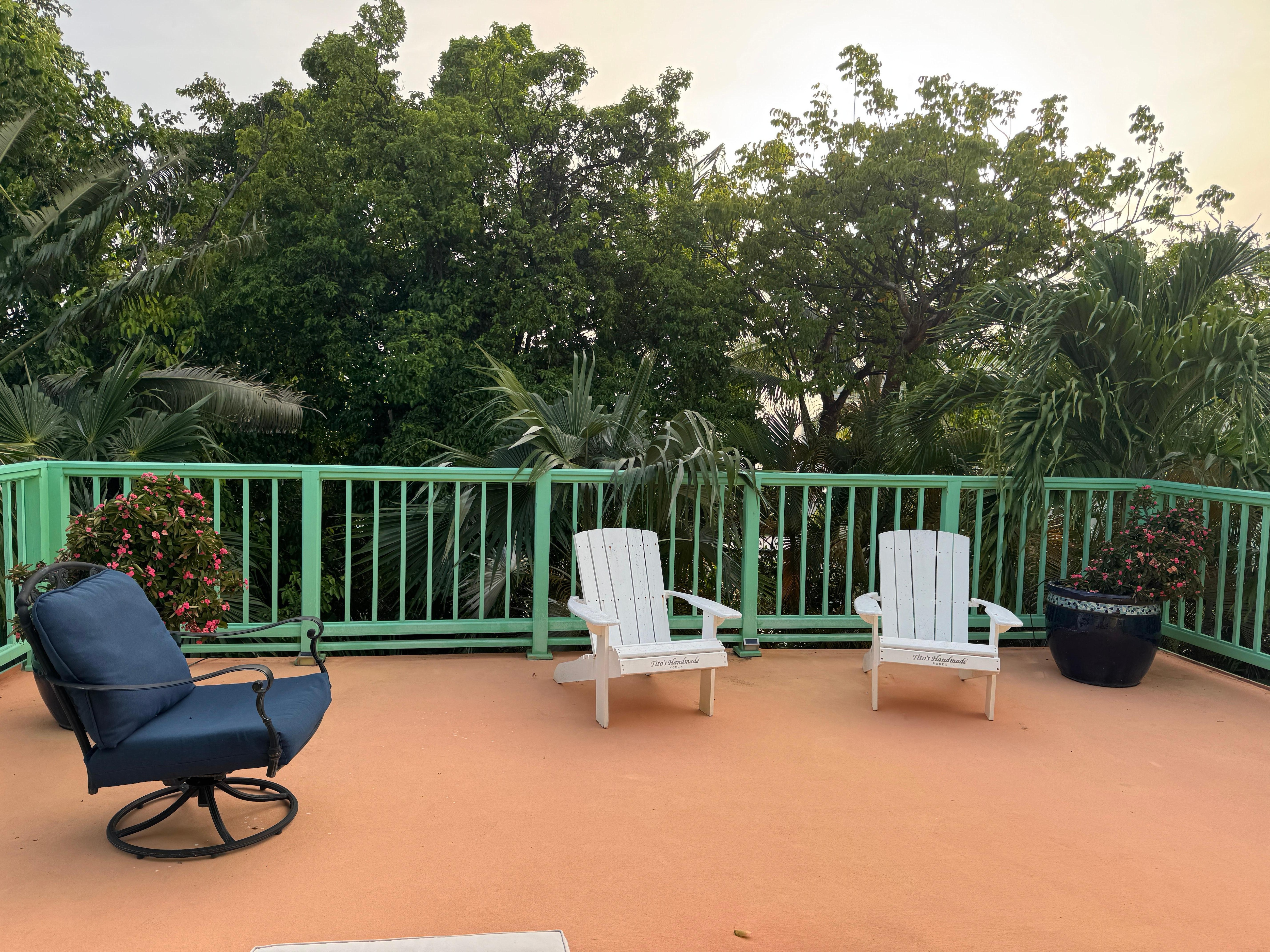 Patio by upstairs bedrooms.