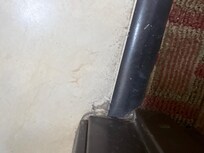 Dirt leading in and out of the bathrooms threshold