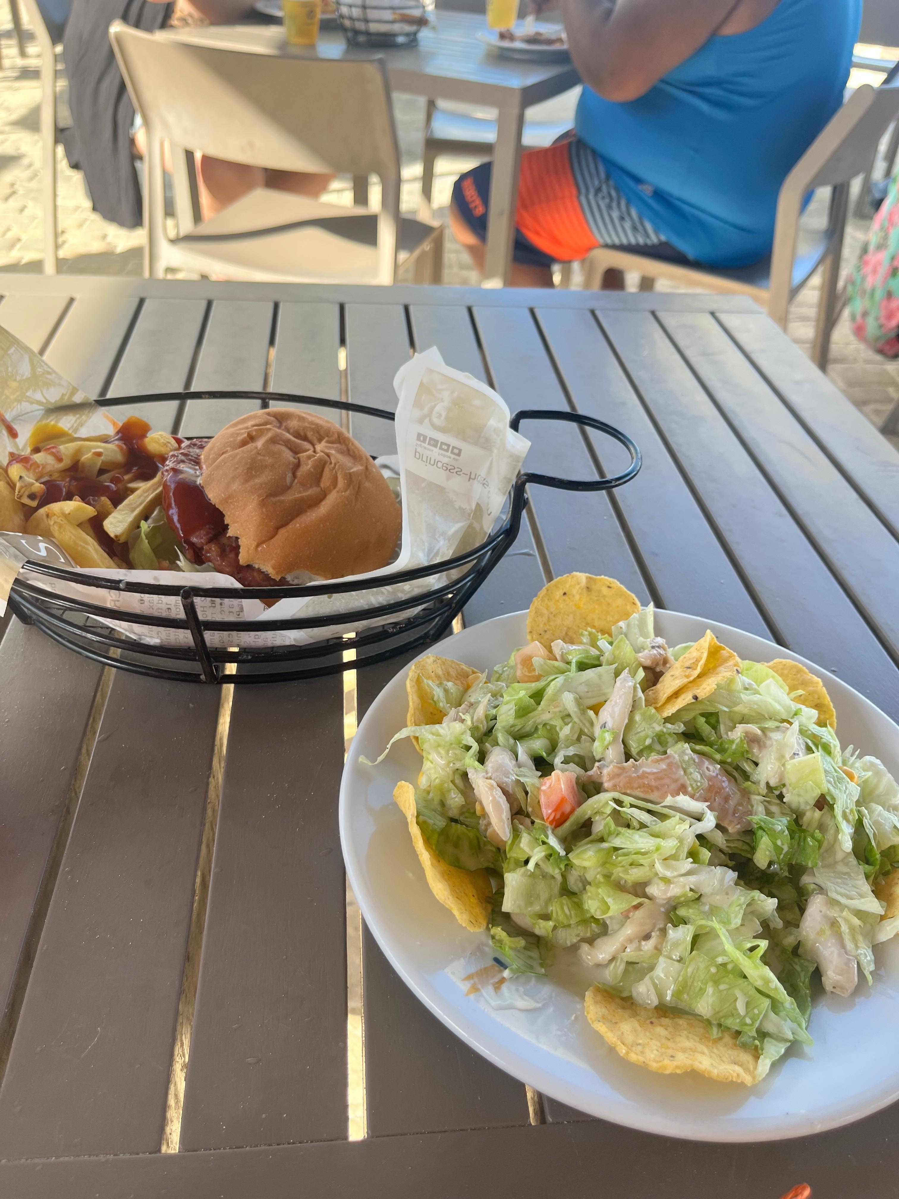 Food from the food trucks on the beach 
