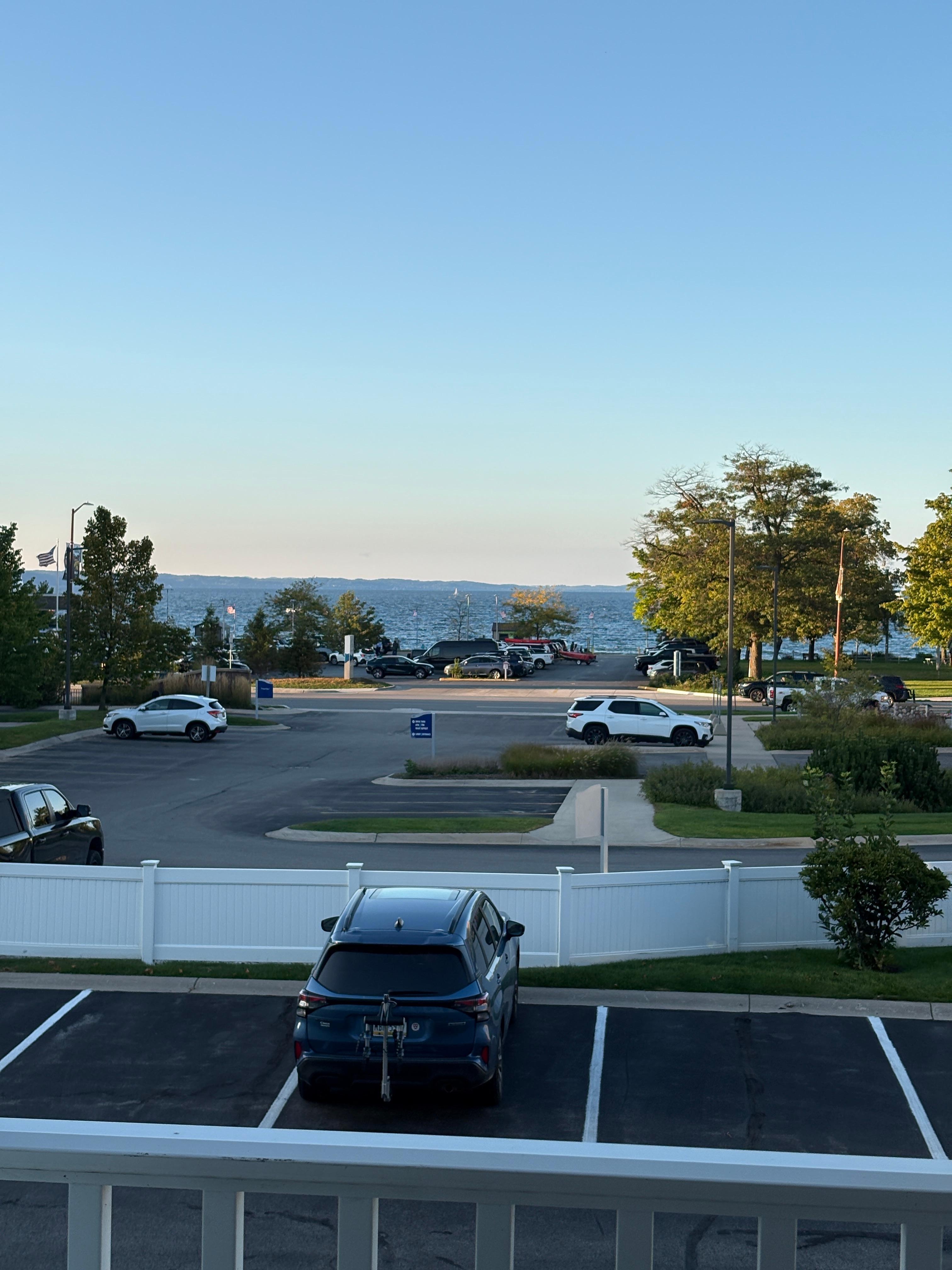 Lake is just across the street