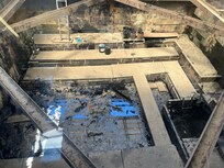 A tar pit at La Brea Tar Pits