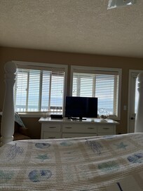 View from the bottom bedroom that has a deck attached.