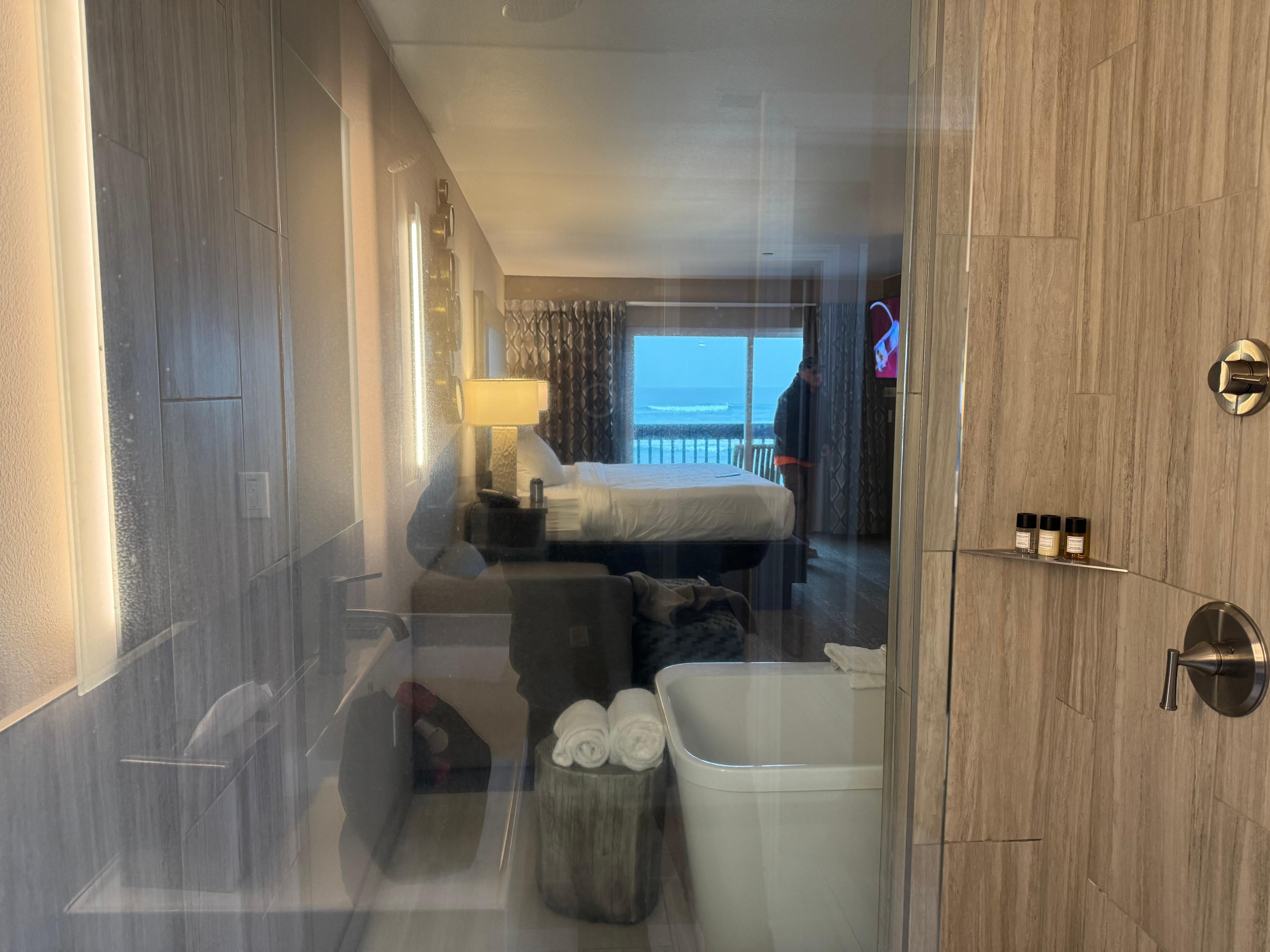 View from our shower.  Amazing!!!! 