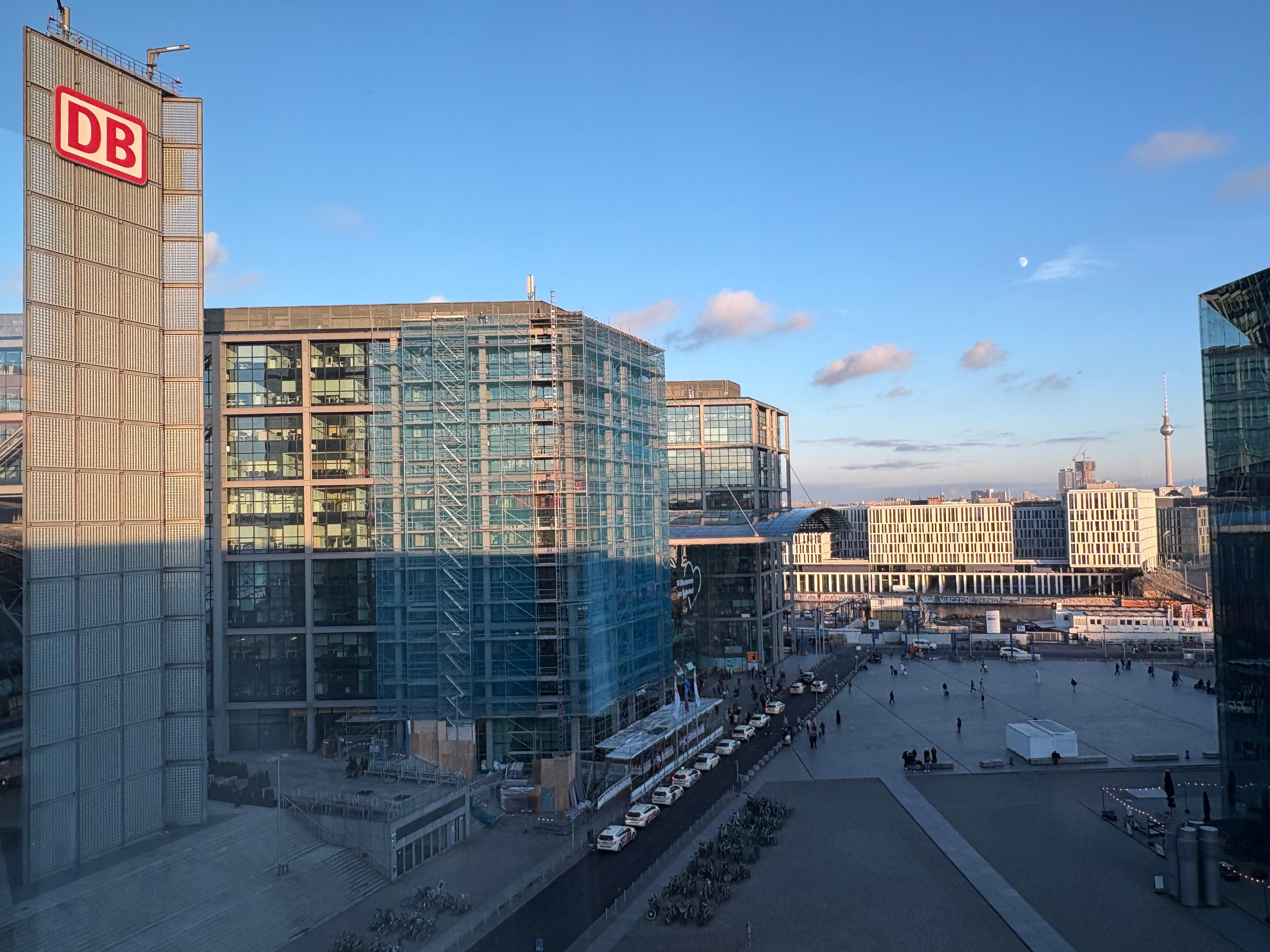 View of train station from room