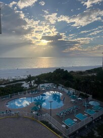 Amazing beach views from our balcony. The pictures don’t do it justice.