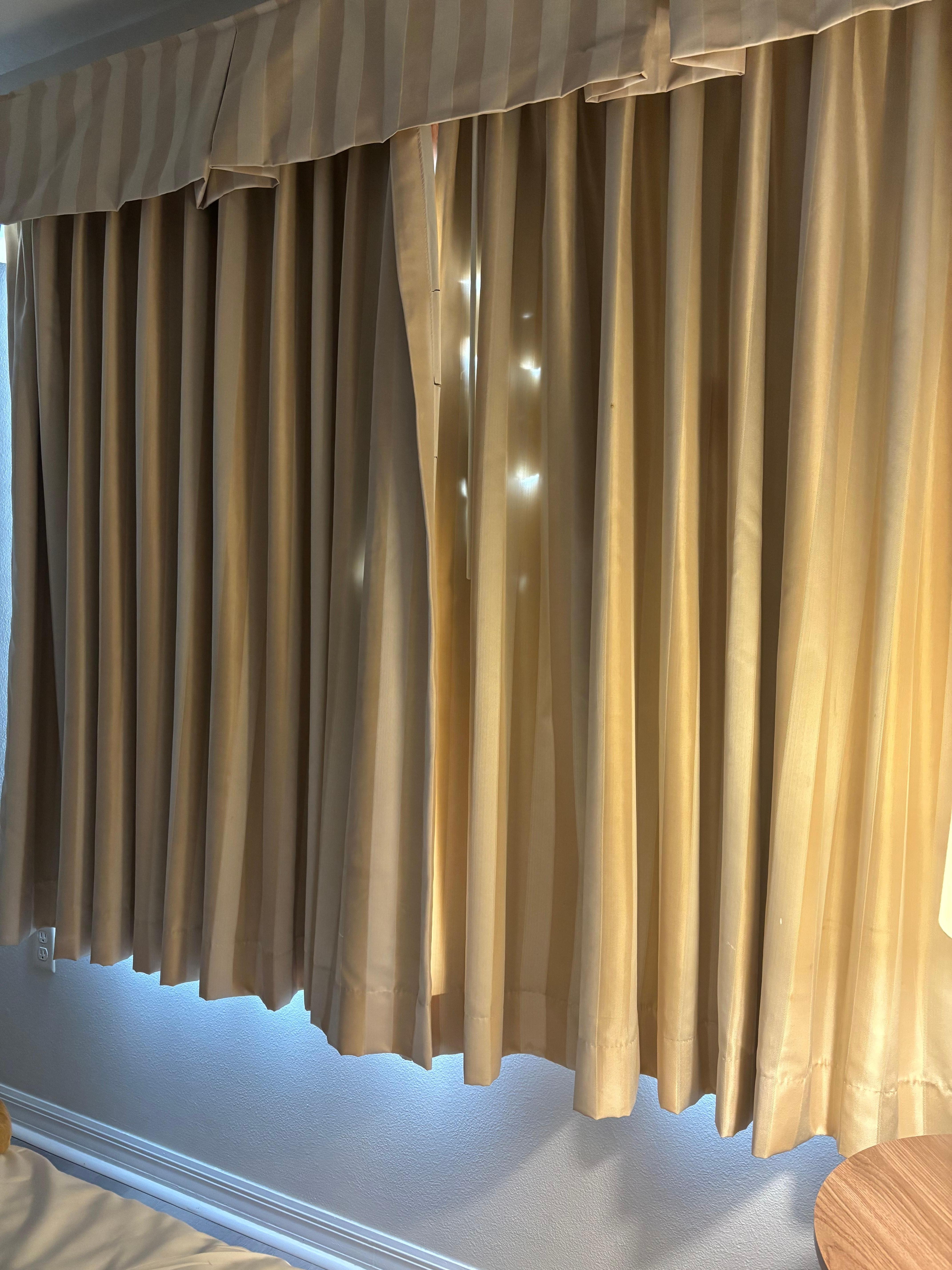 Old dated curtains.