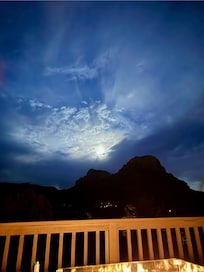 Watching the moon rise from upper deck