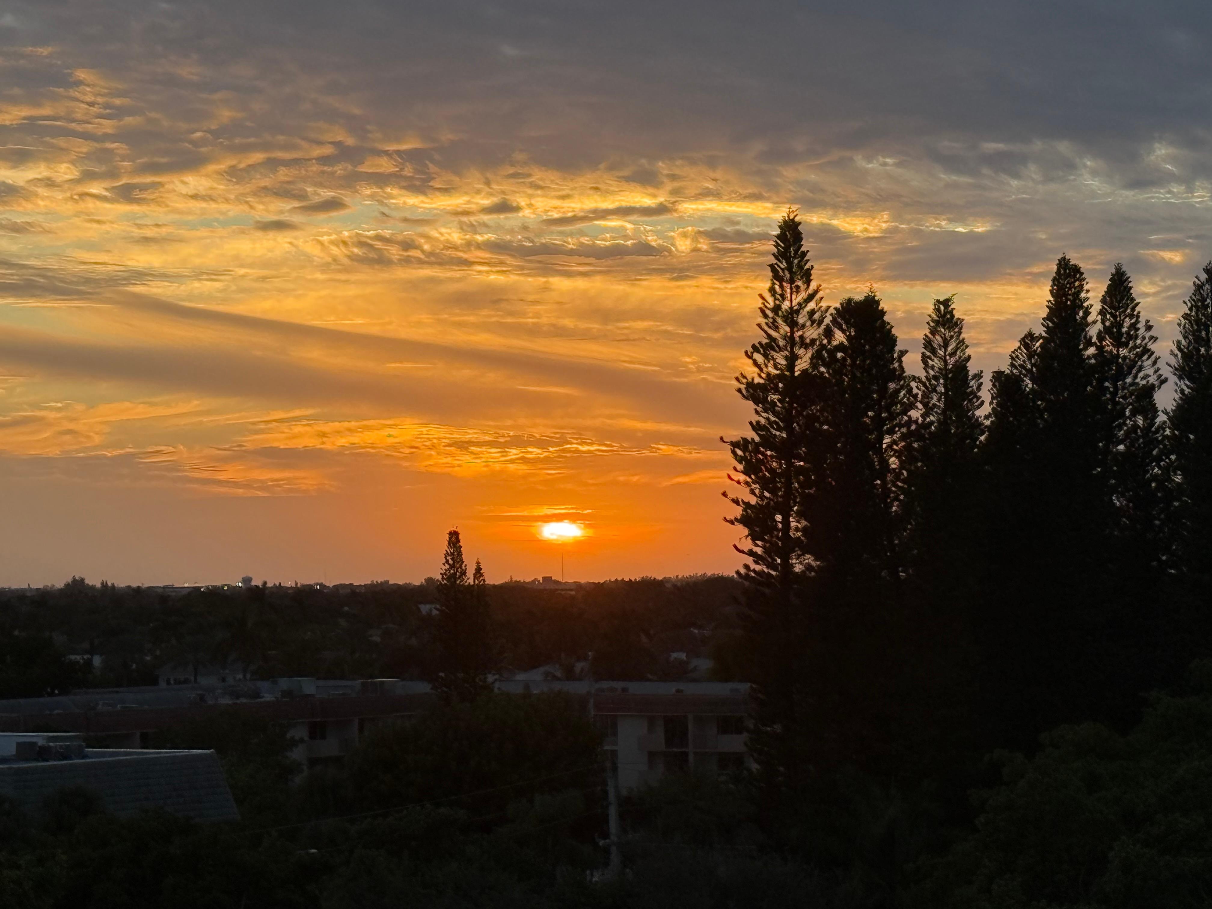 Sunset from the balcony. 