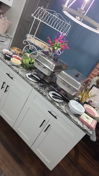 The island made a perfect buffet for all food