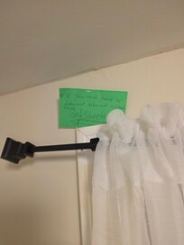 the note for more bedsheets.