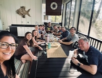 We loved having our meals out in the screened in porch!!