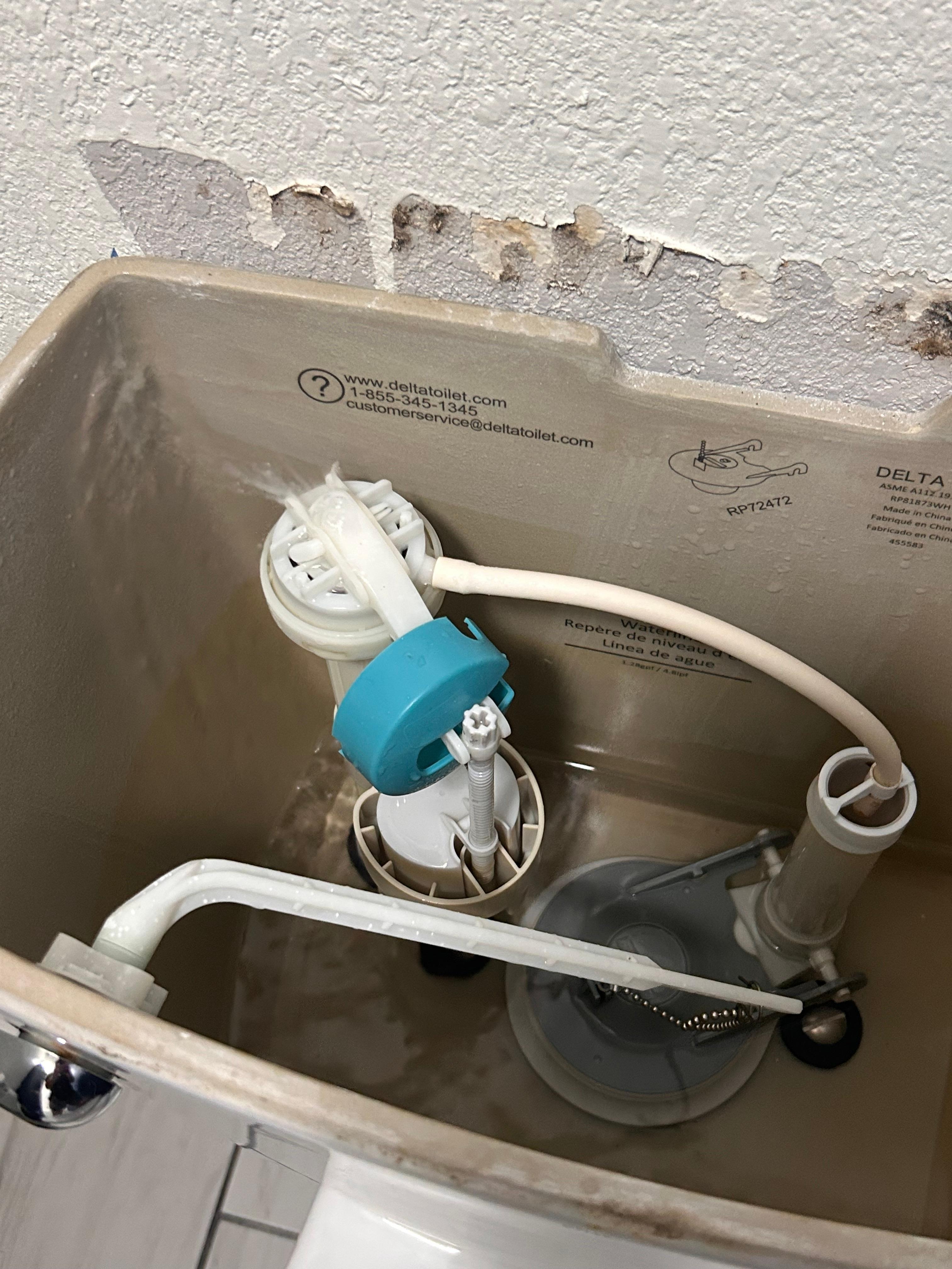 Toilet would not fill properly.  Took 20 mins for the tank to fill back up between flushes