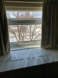 View of Parliament, park and fortification wall