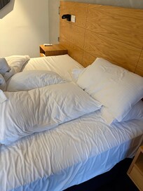 Had to sleep on the pillows as the bed was so hard and uncomfortable
