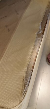 Split material on bed