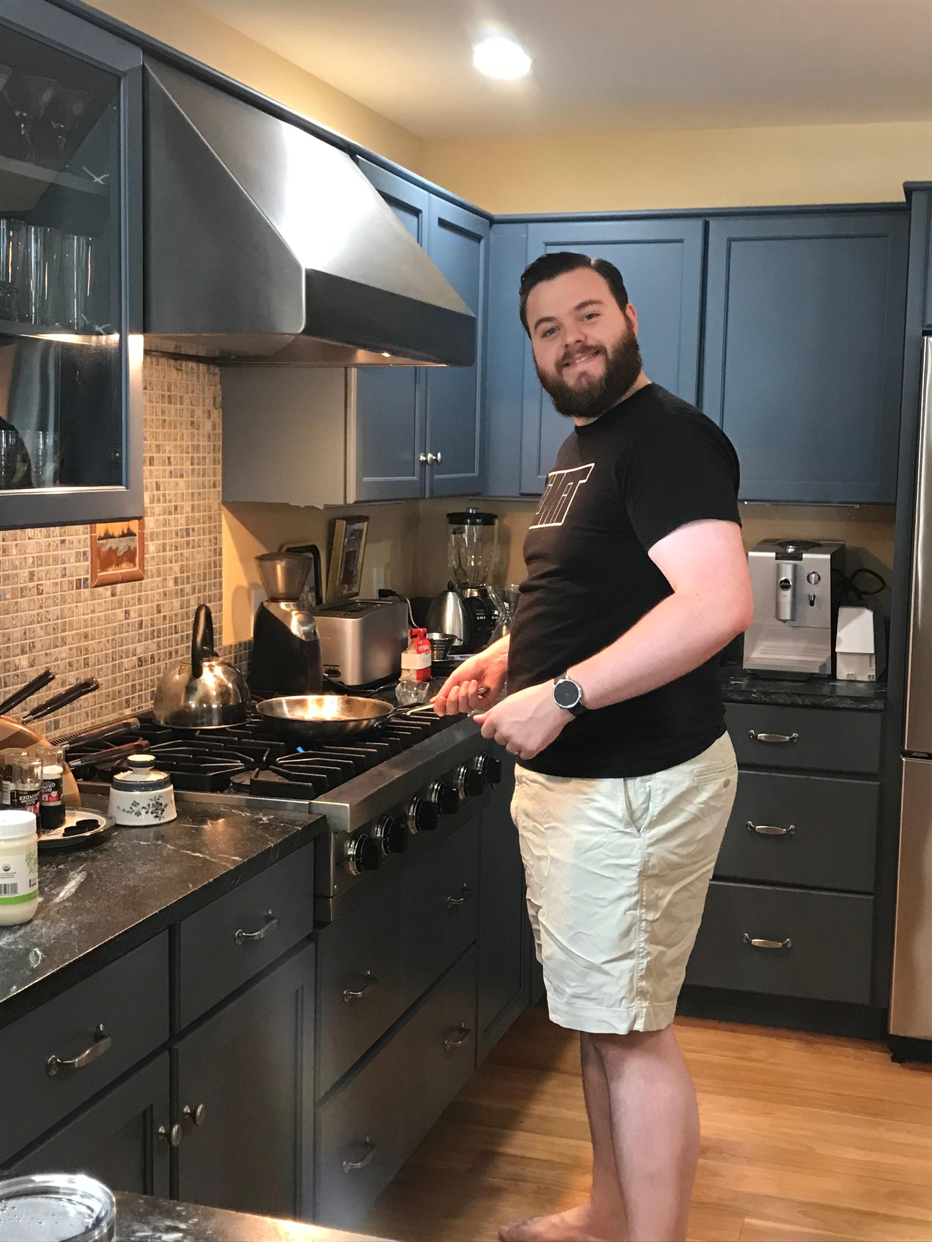 He really enjoyed the kitchen!