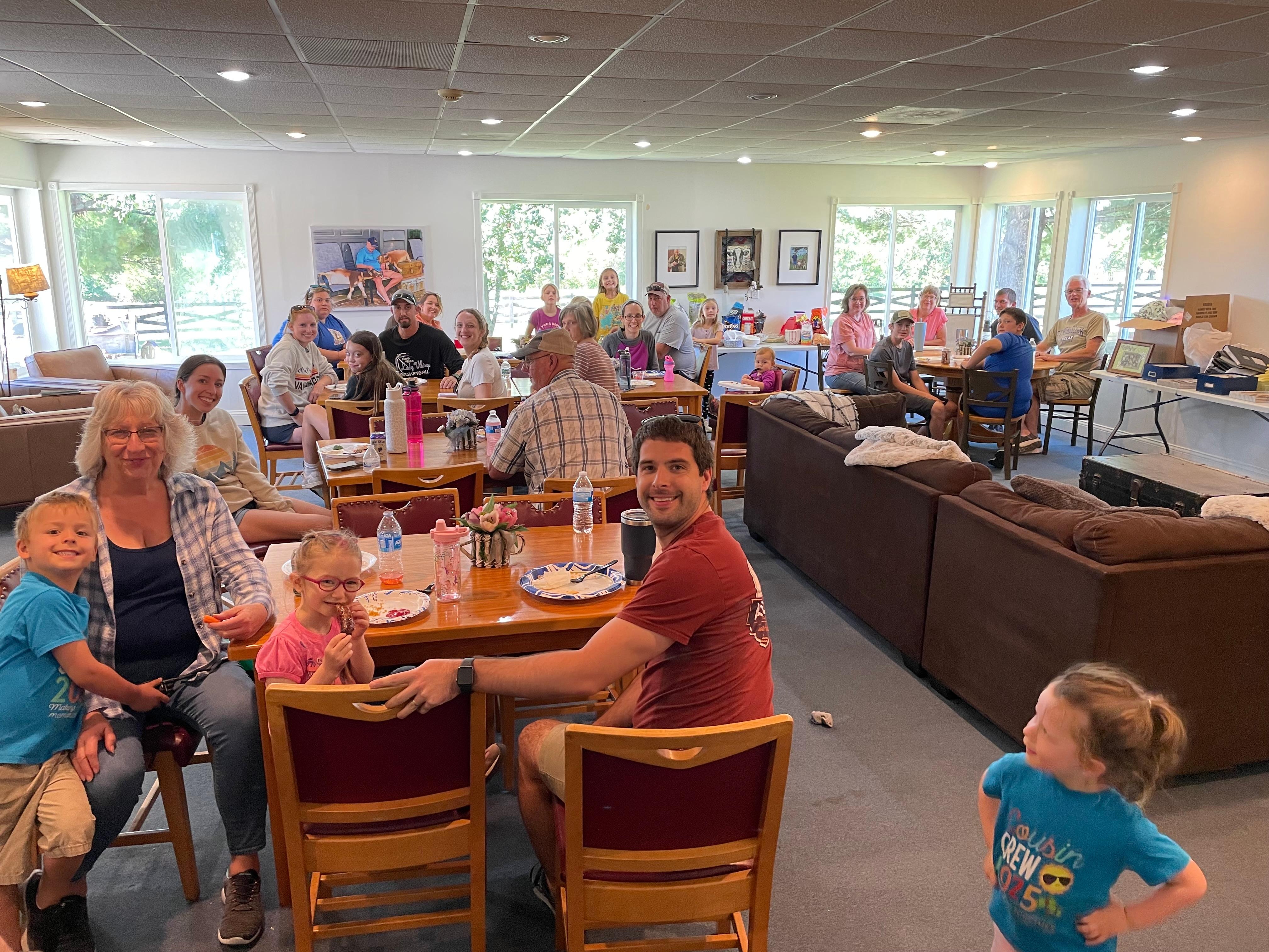 We loved that they had a large room in the Barndomium where we could all eat together.