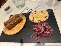 Lamb Kofta and Hummus